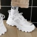 New Fashion Casual Clunky Sneaker ulzzang ins High Running Shoes-All White-4001817