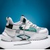 New Fashion Casual Clunky Sneaker ulzzang ins Running Shoes-White/Green-9661653