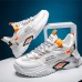 New Fashion Casual Clunky Sneaker ulzzang ins Running Shoes-White/Orange-8555605