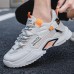 New Fashion Casual Clunky Sneaker ulzzang ins Running Shoes-White/Orange-8555605