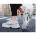 New Fashion Casual Clunky Sneaker ulzzang ins Running Shoes-White/Black-413568