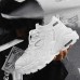 New Fashion Casual Clunky Sneaker ulzzang ins Running Shoes-All White-1506060