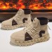 New Fashion Casual Clunky Sneaker ulzzang ins High Running Shoes-Khaki/Brown-7712403