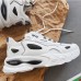 New Fashion Casual Clunky Sneaker ulzzang ins High Running Shoes-White/Black-1019987