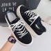 New Fashion Casual ulzzang ins Running Shoes-Black/White-1038438