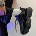 New Fashion Casual Clunky Sneaker ulzzang ins High Running Shoes-All Black-8561702