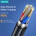 USAMS U71 100W 3 In 2 Fast Charging Data Cable For iPhone 14 13 12 Mini Pro Max MacBook iPad Air Pro Xiaomi OPPO Huawei Samsung-4972454