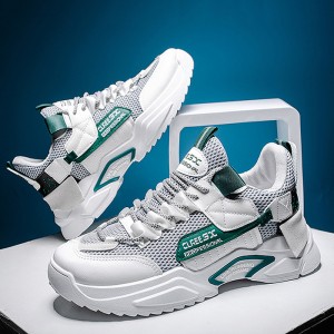 New Fashion Casual Clunky Sneaker ulzzang ins Running Shoes-White/Green-9661653