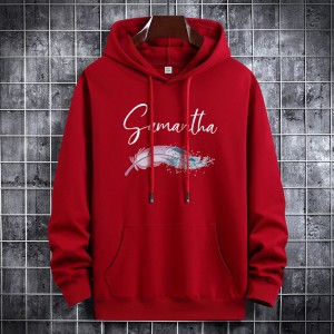Autumn Winter Fashion Hooded Sweatshirt casual clothes-Red-7900020