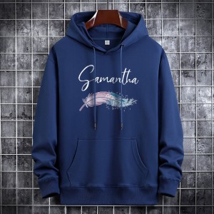 Autumn Winter Fashion Hooded Sweatshirt casual clothes-Navy Blue-565453