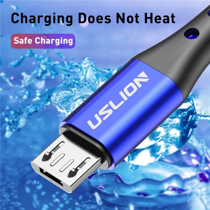 USLION 3A Micro USB Cable Fast Charge USB Data Cable Cord for Samsung S6 Xiaomi Redmi Note 4 Android Microusb Cable Mobile Phone-318700