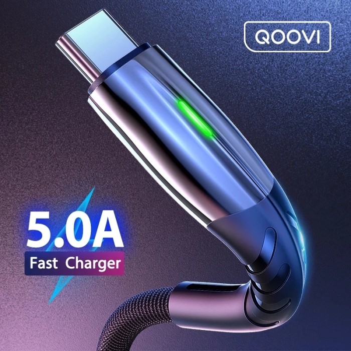 QOOVI 5A USB Type C Cable Micro USB Fast Charging Mobile Phone Android Charger Type-C Data Cord For Huawei P40 Mate 30 Xiaomi 12-8184244