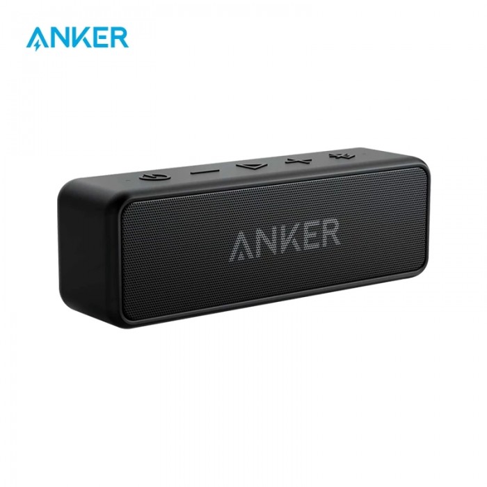 Anker Soundcore 2 Portable Wireless Bluetooth Speaker Better Bass 24-Hour Playtime 66ft Bluetooth Range IPX7 Water Resistance-3656251
