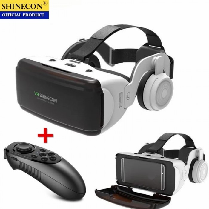 Original VR Virtual Reality 3D Glasses Box Stereo VR Cardboard Headset Helmet for IOS Android SmartphoneWireless Rocker-2711890