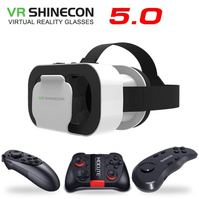 VR SHINECON 5.0 Glasses Virtual Reality VR Box 3D Glasses For 4.7-6.0 inch Phone-778826