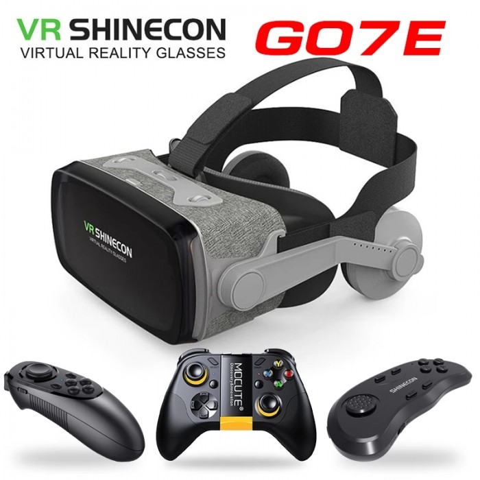 New Game Lovers VR Shinecon Virtual Reality 3D Glasses Goggle Cardboard Headset Box for 4.7-6.53 Inch Smartphone-1178329