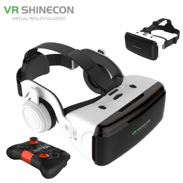Original VR Virtual Reality 3D Glasses Box Stereo VR Google Cardboard Headset Helmet for IOS Android SmartphoneWireless Rocker-5010082