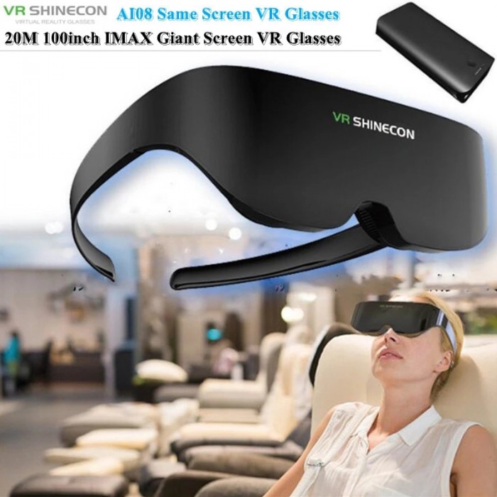 3D Smart Glasses 20M 100inch IMAX Giant Screen VR Headset Same Screen Stereo Cinema Virtual Reality VR Glasses For Smartphone PC-6926422