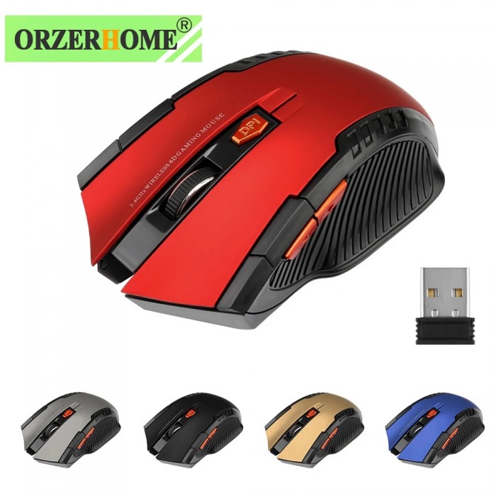 Wireless Mouse Ergonomic Computer Mouse PC Optical Mause with USB Receiver 2.4Ghz Wireless Mice 1600 DPI For Laptop-9564408