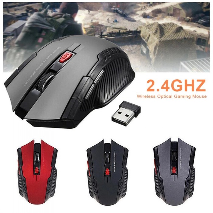Wireless Mouse Ergonomic Computer Mouse PC Optical Mause with USB Receiver 2.4Ghz Wireless Mice 1600 DPI For Laptop-208675