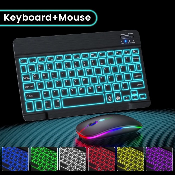 Rechargeable Wireless Keyboard Mouse 2.4G Full Size Thin Ergonomic And Compact Design For Laptop PC Desktop，Computer Windows-409089